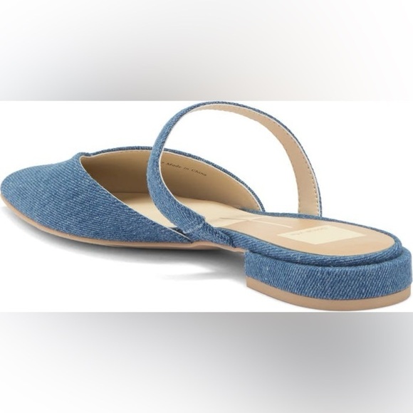 NEW Dolce Vita Blue Denim Mule Flats - Picture 2 of 7